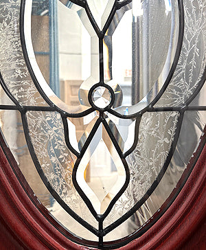 Insulated Fiberglass Entry Door, "Alzira" Glass Design 36" x 80" Right Hinge