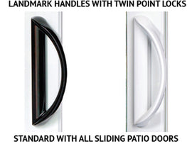 Patio Sliding Doors-4 Panel 96" Tall-Black Exterior and Interior - 0
