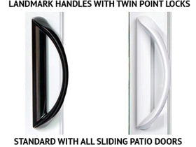 Patio Sliding Doors-4 Panel 80" Tall-Black Exterior and Interior - 0