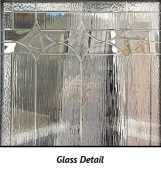 Insulated Steel Entry Door, "Thermacrystal" Glass, 34" x 80" Left Hinge