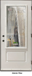Insulated Steel Entry Door, "Thermacrystal" Glass, 34" x 80" Left Hinge-2