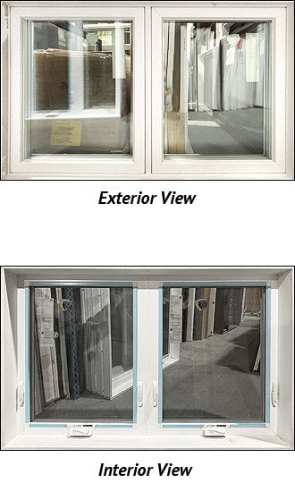 Two Section Awning Window 61 1/4" Wide x 38 3/4" Tall-Triple Glaze