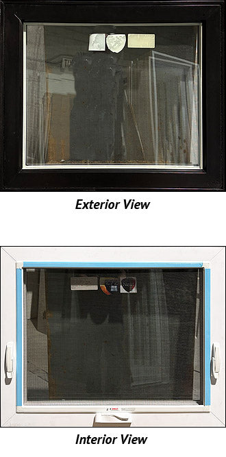 Awning Window 32 3/4" Wide x 27 3/4" Tall-Black Exterior
