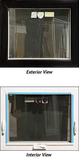Awning Window 32 3/4" Wide x 27 3/4" Tall-Black Exterior