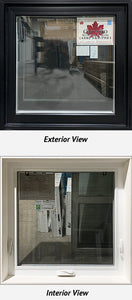 Awning Window 36 1/2" Wide x 36" Tall Black Exterior