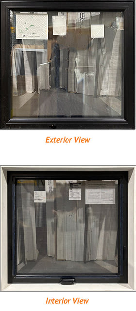 Full Awning Window 41 1/2" Wide x 40" Tall, Black, Triple Glazed