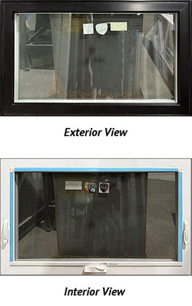 Awning Window 45 1/8" Wide x 27 3/4" Tall-Black Exterior