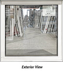 Awning Window 46" Wide x 46" Tall Oak Woodgrain Interior-1