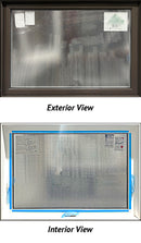 Awning Window 59 1/2" Wide x 39 1/2" Tall-Frosted Glass-Brown-1