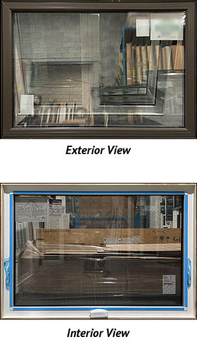 Full Awning Window 59" Wide x 41 3/4" Tall, Brown, Triple Glazed