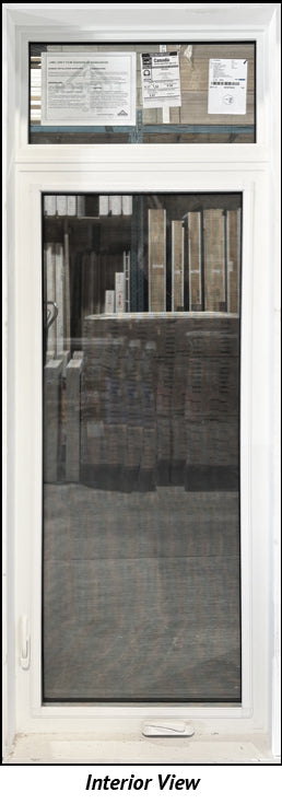 Casement Window Left Hinge 27 1/2" Wide x 77 1/2" Tall With Transom