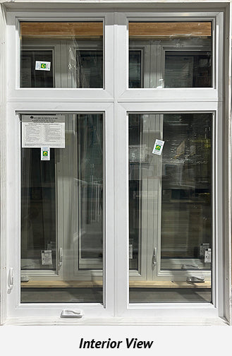 Casement Window 56" Wide x 80" Tall-With Transom-Black