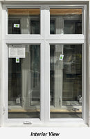 Casement Window 56" Wide x 80" Tall-With Transom-Black-2