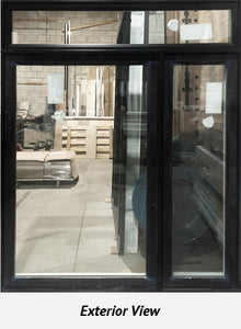Combination Casement Window with Transom 59 3/4 x 73 3/4 Black