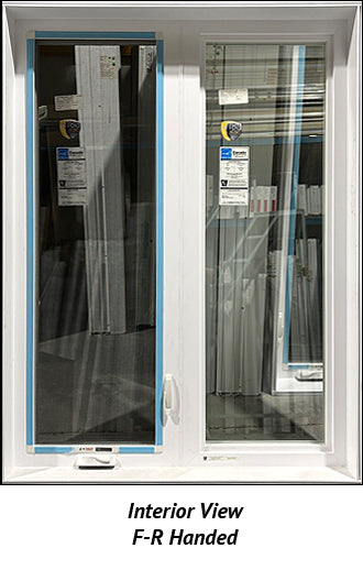 Casement Window Two Section 46 1/2" Wide x 62" Tall-Triple Glazed