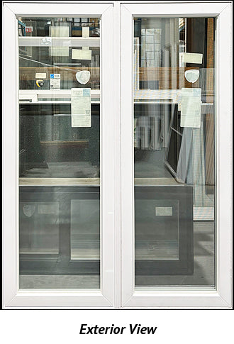 Casement Window Two Section 46 1/2" Wide x 62" Tall-Triple Glazed