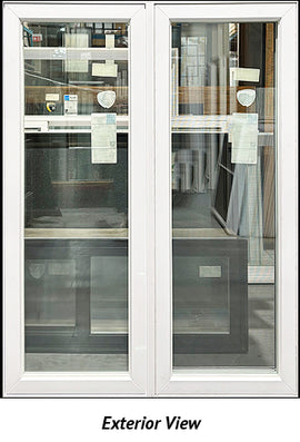 Casement Window Two Section 46 1/2" Wide x 62" Tall-Triple Glazed