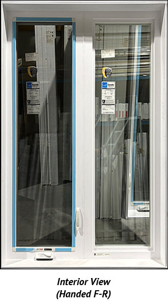 Casement Window Two Section 46 1/2" Wide x 70" Tall-Triple Glazed