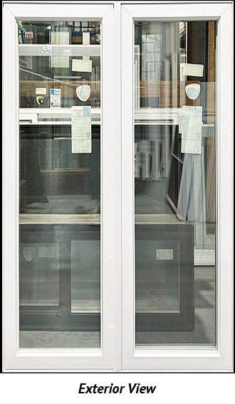 Casement Window Two Section 46 1/2" Wide x 70" Tall-Triple Glazed