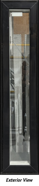 Casement Window 14 1/2" x 67" Triple Glazed-Black Exterior-1