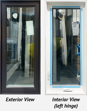 Casement Window 22 3/4 x 50 3/4 Triple Glazed, Brown