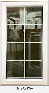 Casement Window 24 1/4" wide x 43 3/8" tall LH WITH GRILL