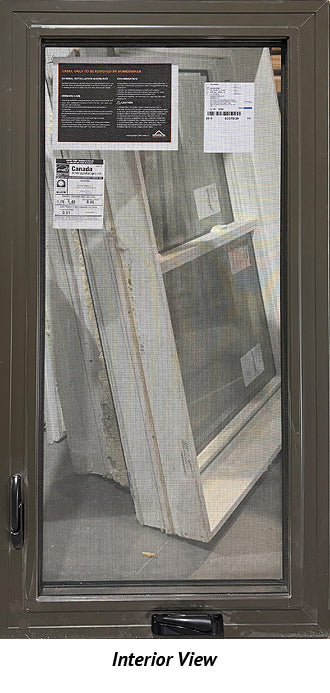 Casement Window 25 3/4" Wide x 52 3/4" Tall-Commercial Brown