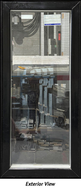 Casement Window Left Hinge 28" Wide x 64" Tall-Black Exterior