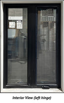 Casement Window 2-Section 41 1/2" Wide x 60" Tall-Black Exterior-3