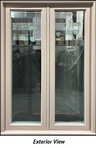 Casement Window 2-Section 42 1/4" Wide x 64 3/4" Tall-Sandalwood