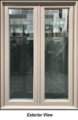 Casement Window 2-Section 42 1/4" Wide x 64 3/4" Tall-Sandalwood