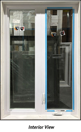 Casement Window 2-Section 42 1/4" Wide x 64 3/4" Tall-Sandalwood - 0