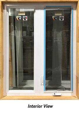 Casement Window 2-Section 44" Wide x 57 1/2" Tall-Black - 0