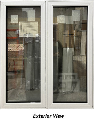 Casement Window 2 Section 49" Wide x 57" Tall Triple Glazed