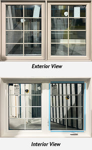 Casement Window Two Section 60" Wide x 40 1/4" High-Sandlewood