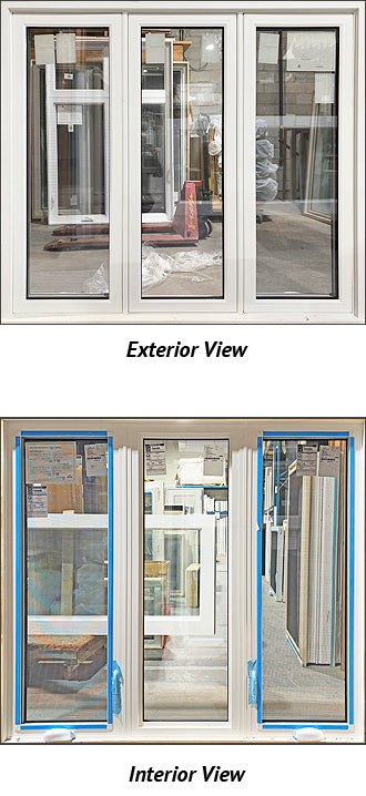 Casement Window 3-Section 70 1/4" Wide x 61 1/4" Tall