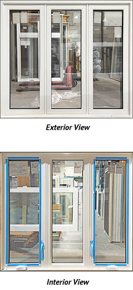 Casement Window 3-Section 70 1/4" Wide x 61 1/4" Tall