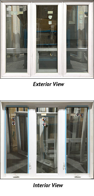 Casement Window 3-Section 71 1/4" Wide x 59 1/4" Tall
