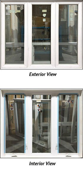 Casement Window 3-Section 71 1/4" Wide x 59 1/4" Tall