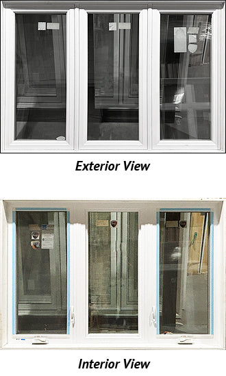 Casement Window 3-Section 71" Wide x 47 1/4" Tall