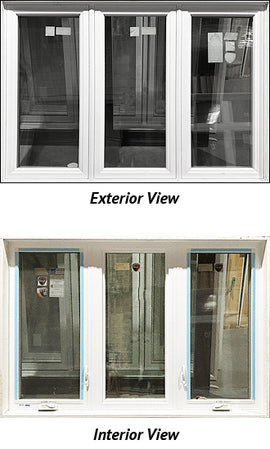 Casement Window 3-Section 71" Wide x 47 1/4" Tall