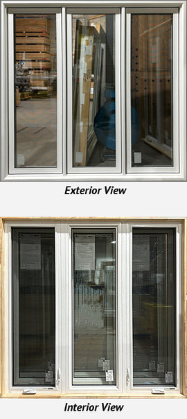 Casement Window 73 1/2" Wide x 71 3/4" Tall 3-Section LFR