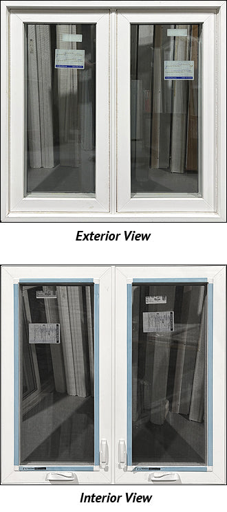 Casement Window, Two Operators 42 3/4" Wide x 42 3/4" Tall