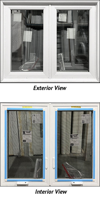 Casement Window 2-Operator 46 3/8" Wide x 38" Tall, Triple Glazed Low-e