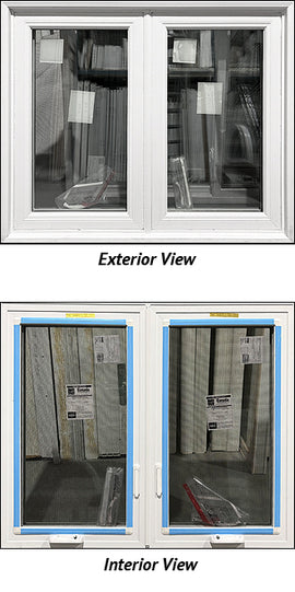 Casement Window 2-Operator 46 3/8" Wide x 38" Tall, Triple Glazed Low-e