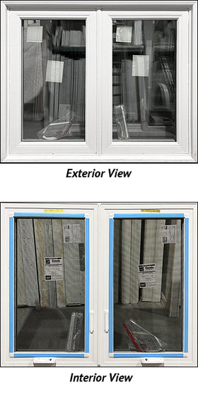 Casement Window 2-Operator 46 3/8" Wide x 38" Tall, Triple Glazed Low-e