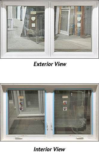 Casement Window 2-Section, 2 Operator 67" Wide x 39" Tall