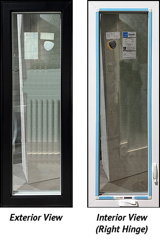 Casement Window 21" Wide x 60 3/4" Tall-Triple Glazed Black