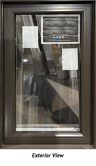 Casement Window 23 3/8" Wide x 39 1/8" Tall-Commercial Brown