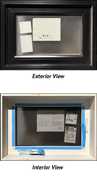Casement Window 29 3/4" Wide x 20 1/2" Tall RH, Black, Frosted